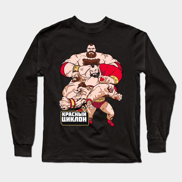 Zangief Long Sleeve T-Shirt by Jones Factory